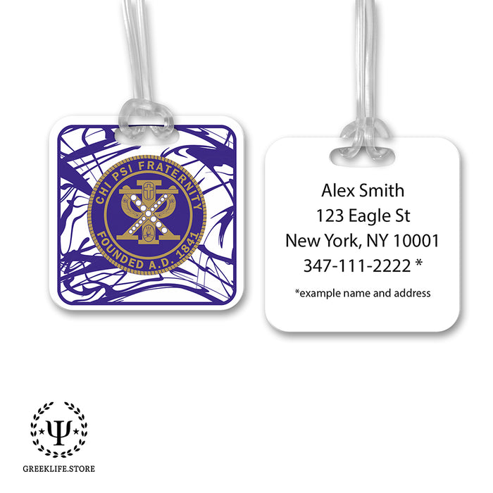 Chi Psi Luggage Bag Tag (square)