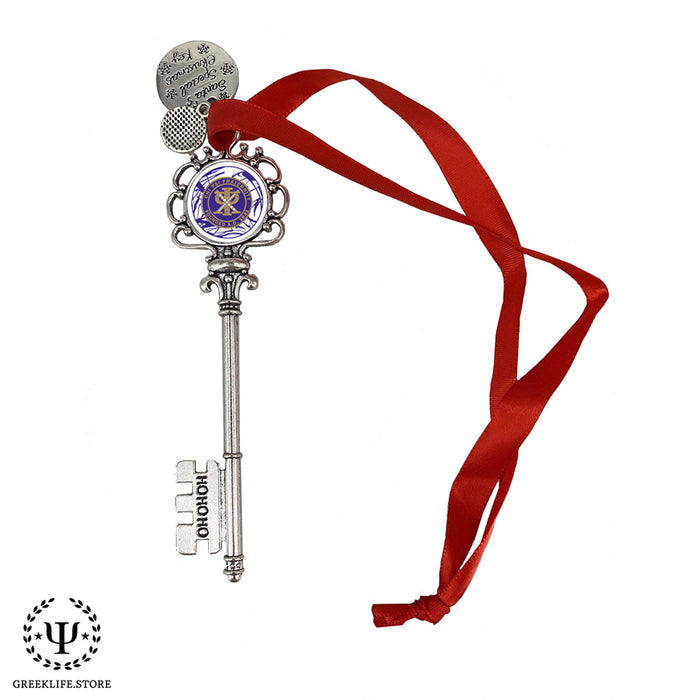 Chi Psi Christmas Ornament Santa Magic Key