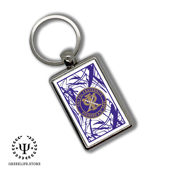 Chi Psi Keychain Rectangular