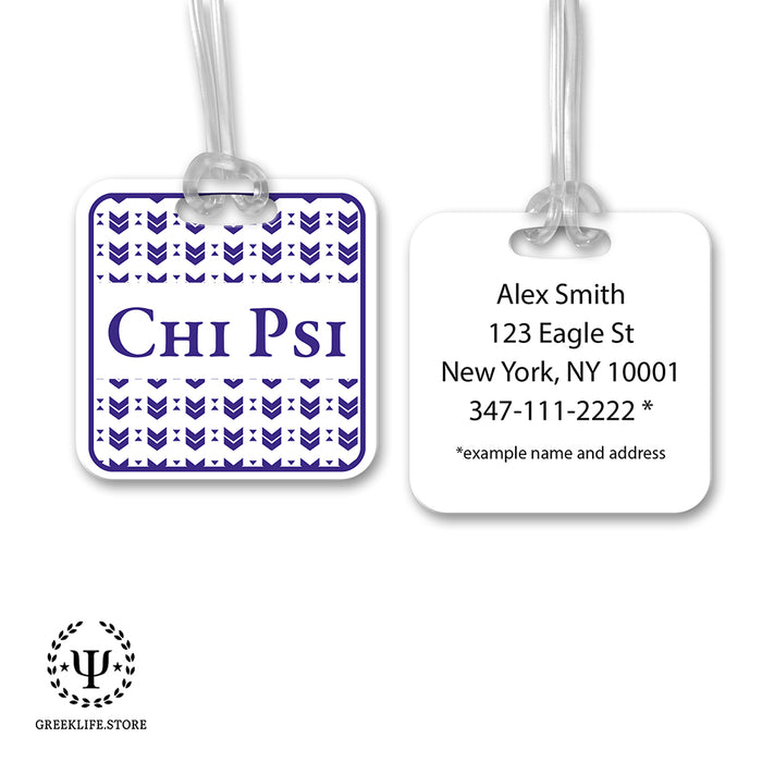 Chi Psi Luggage Bag Tag (square)