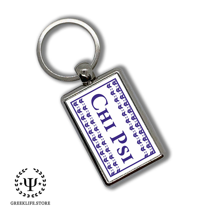 Chi Psi Keychain Rectangular