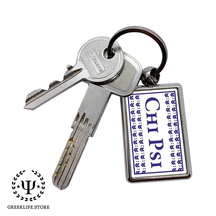 Chi Psi Keychain Rectangular