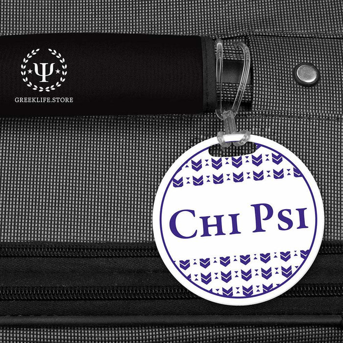 Chi Psi Luggage Bag Tag (round)