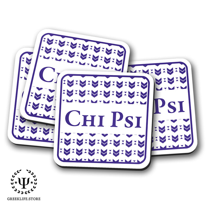 Chi Psi Beverage Coasters Square (Set of 4)