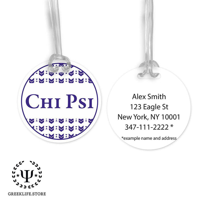 Chi Psi Luggage Bag Tag (round)