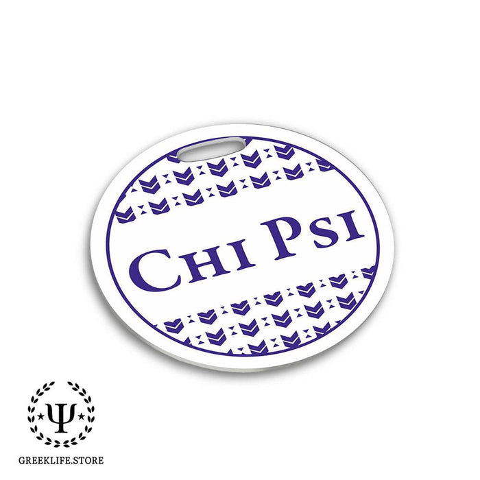 Chi Psi Luggage Bag Tag (round)