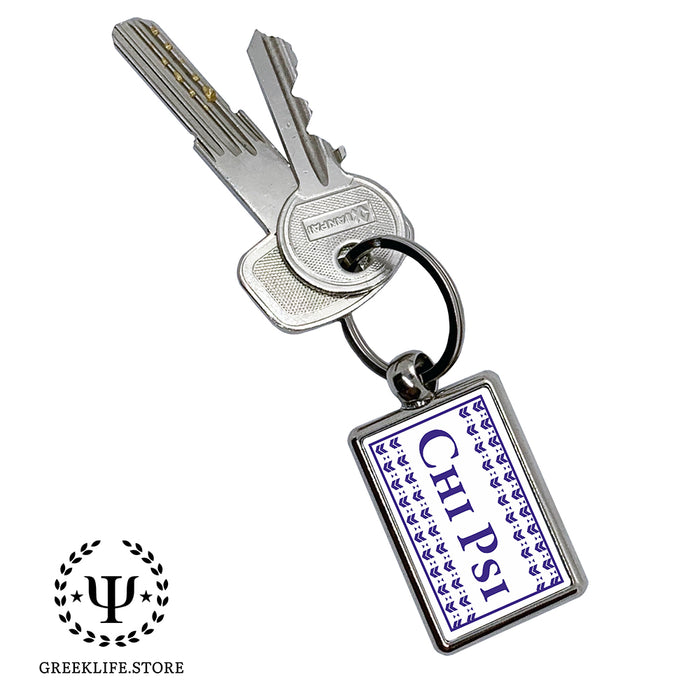 Chi Psi Keychain Rectangular