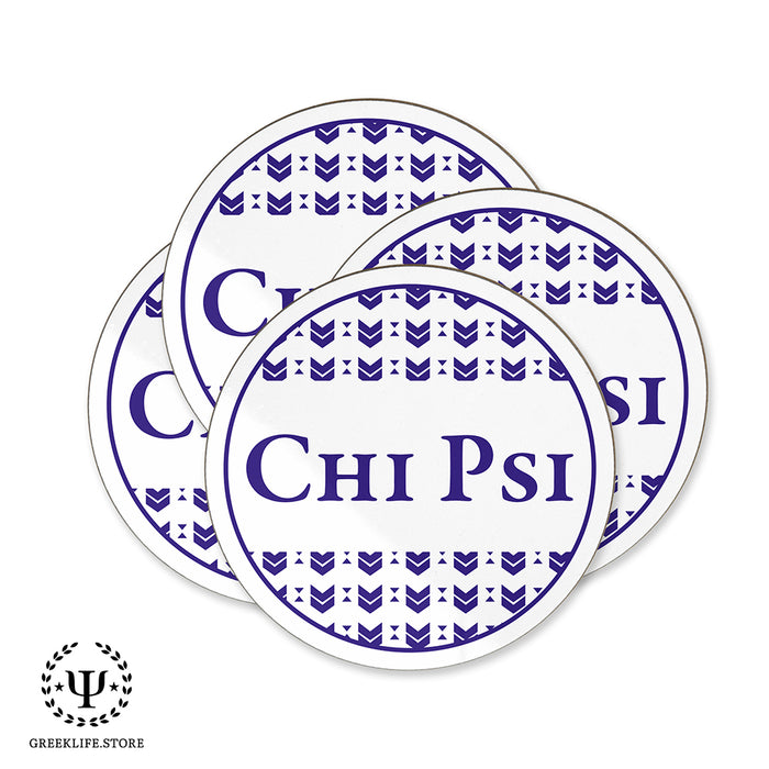 Chi Psi Beverage coaster round (Set of 4)