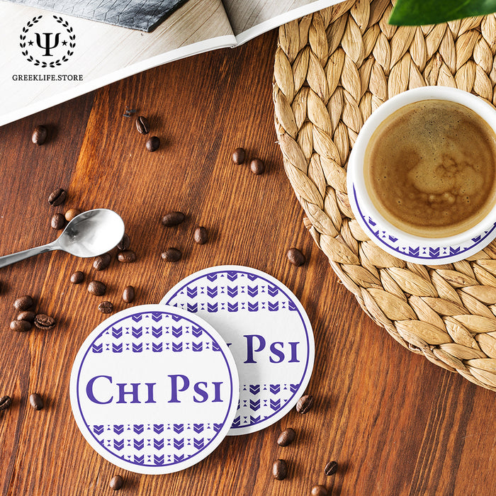 Chi Psi Beverage coaster round (Set of 4)