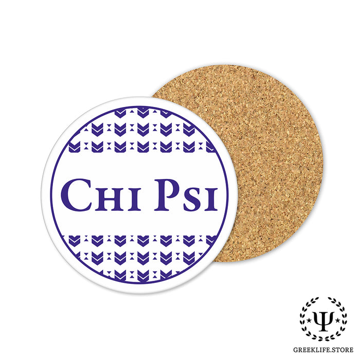 Chi Psi Beverage coaster round (Set of 4)