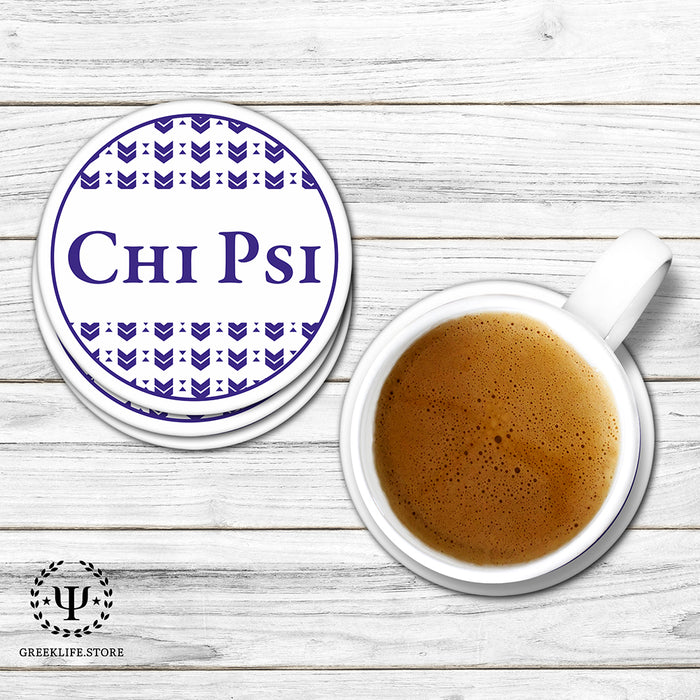 Chi Psi Beverage coaster round (Set of 4)