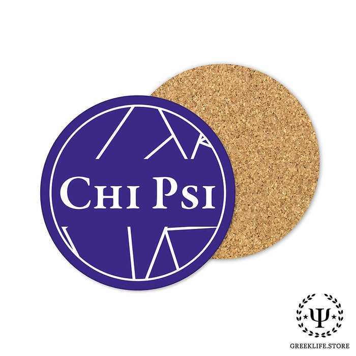 Chi Psi Beverage coaster round (Set of 4)