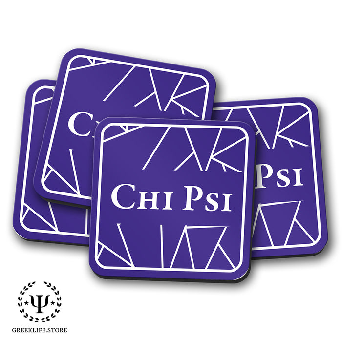 Chi Psi Beverage Coasters Square (Set of 4)