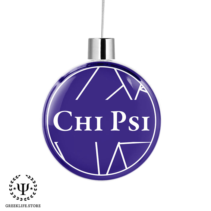 Chi Psi Christmas Ornament Flat Round