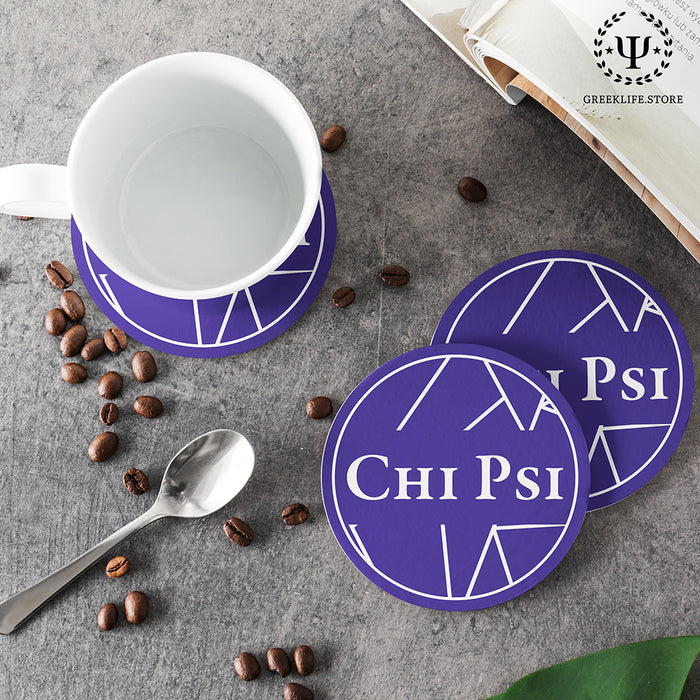 Chi Psi Beverage coaster round (Set of 4)