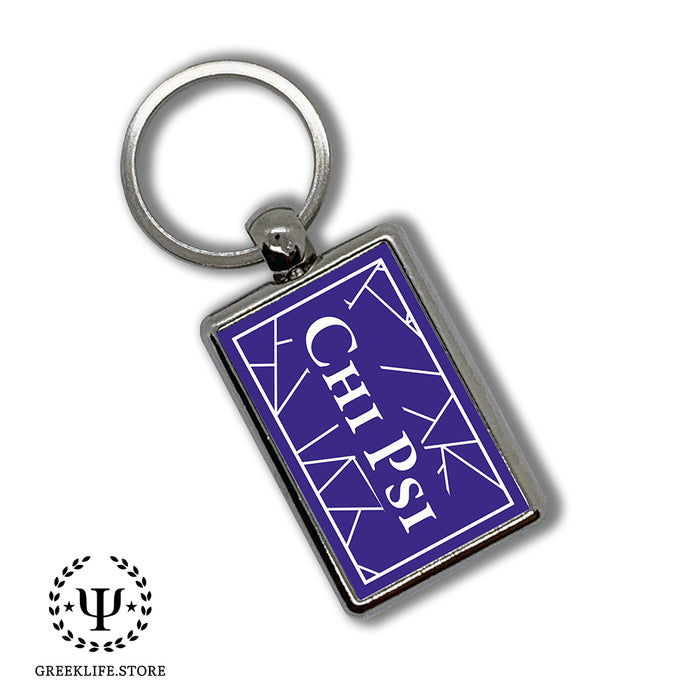 Chi Psi Keychain Rectangular