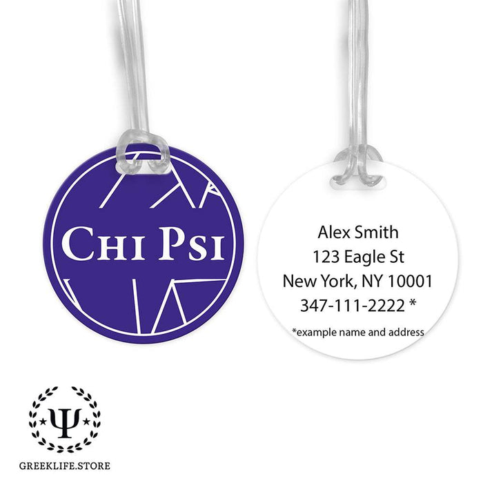 Chi Psi Luggage Bag Tag (round)