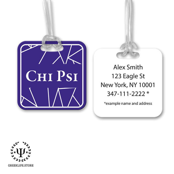 Chi Psi Luggage Bag Tag (square)