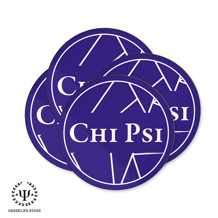 Chi Psi Beverage coaster round (Set of 4)