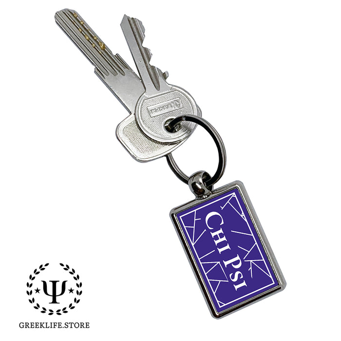 Chi Psi Keychain Rectangular