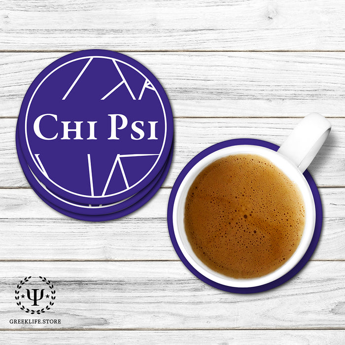 Chi Psi Beverage coaster round (Set of 4)