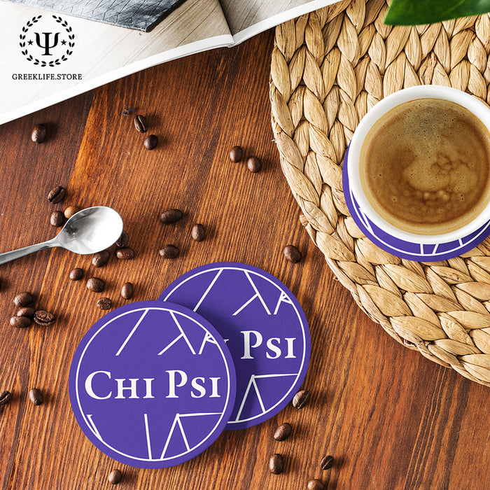 Chi Psi Beverage coaster round (Set of 4)