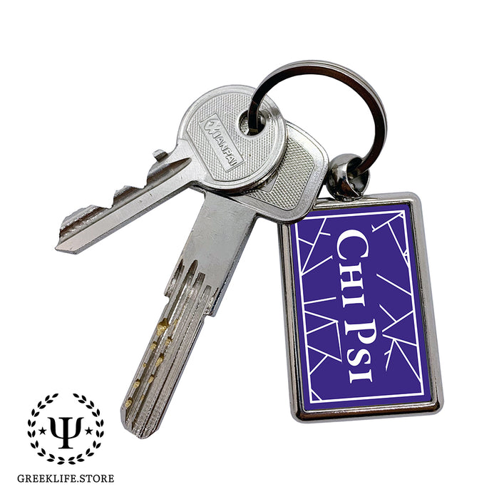 Chi Psi Keychain Rectangular