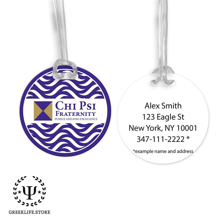 Chi Psi Luggage Bag Tag (round)