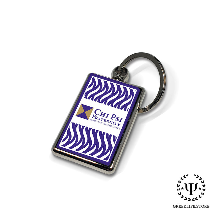 Chi Psi Keychain Rectangular