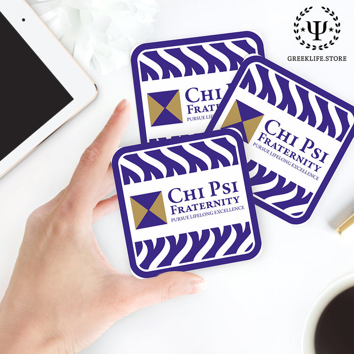 Chi Psi Beverage Coasters Square (Set of 4)