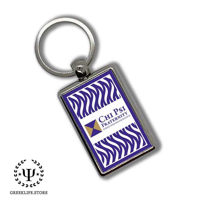 Chi Psi Keychain Rectangular