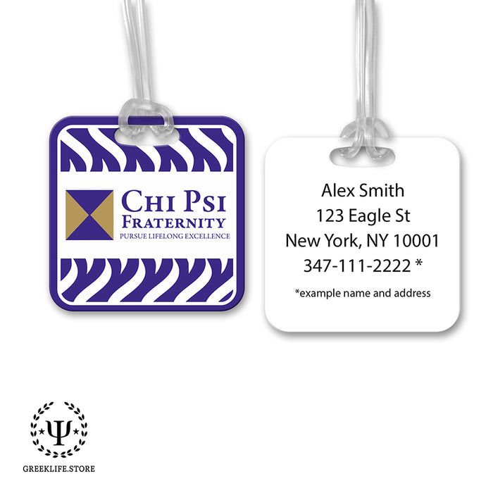 Chi Psi Luggage Bag Tag (square)