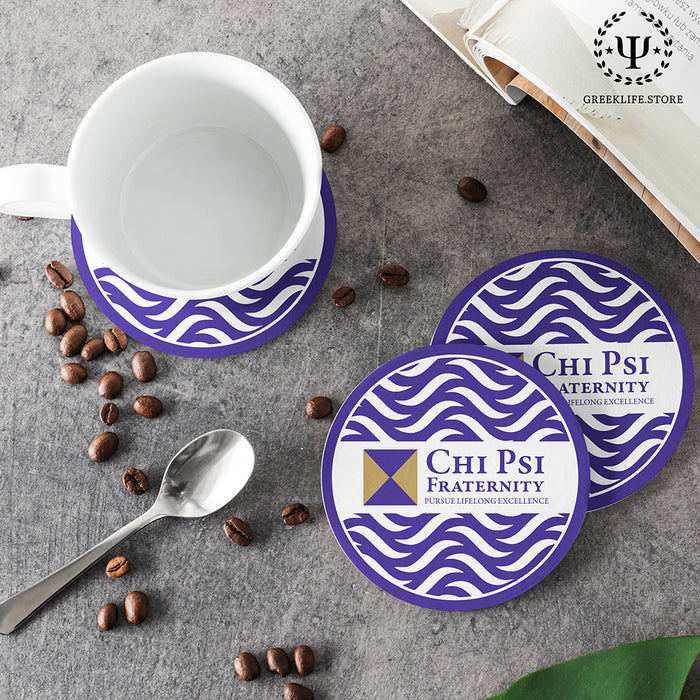 Chi Psi Beverage coaster round (Set of 4)