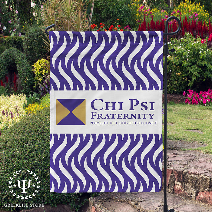 Chi Psi Garden Flags