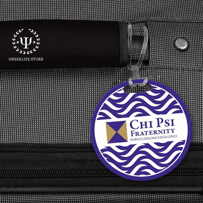 Chi Psi Luggage Bag Tag (round)