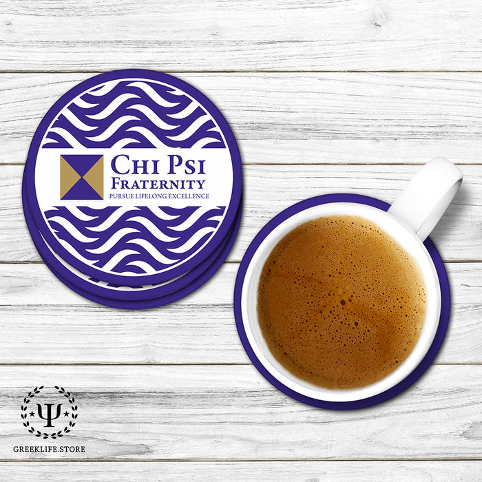 Chi Psi Beverage coaster round (Set of 4)