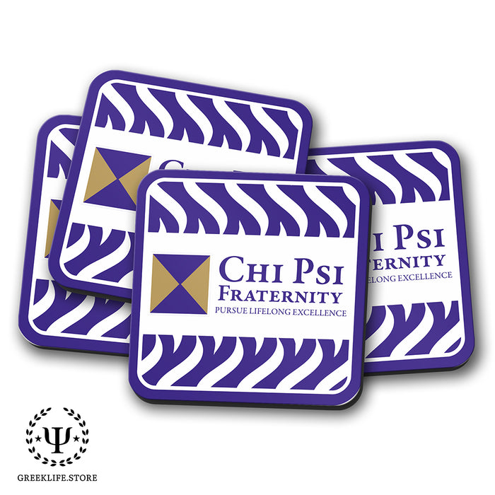 Chi Psi Beverage Coasters Square (Set of 4)