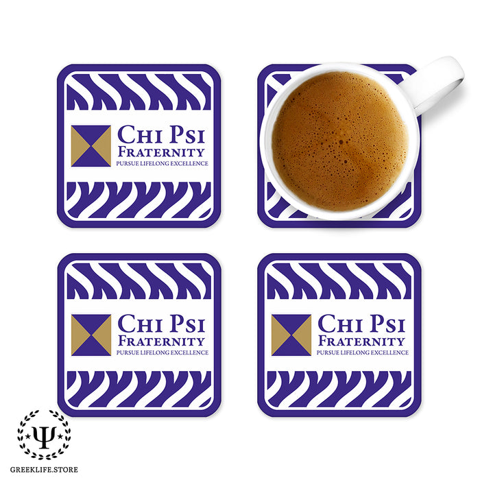 Chi Psi Beverage Coasters Square (Set of 4)