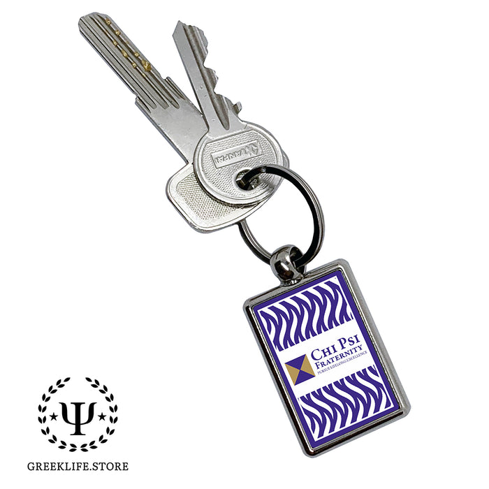 Chi Psi Keychain Rectangular