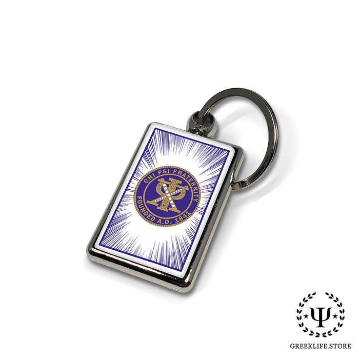 Chi Psi Keychain Rectangular