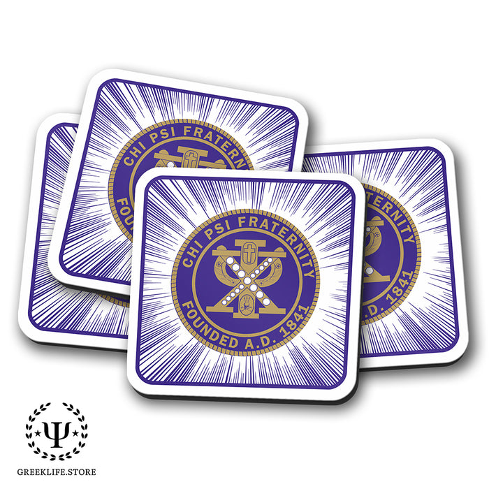 Chi Psi Beverage Coasters Square (Set of 4)