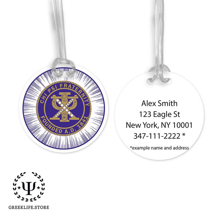 Chi Psi Luggage Bag Tag (round)