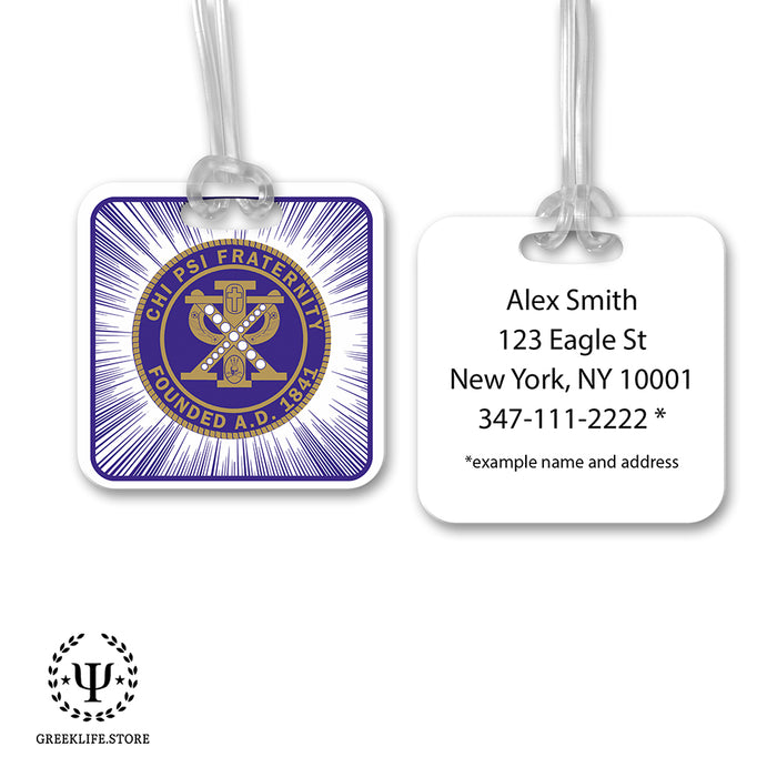 Chi Psi Luggage Bag Tag (square)