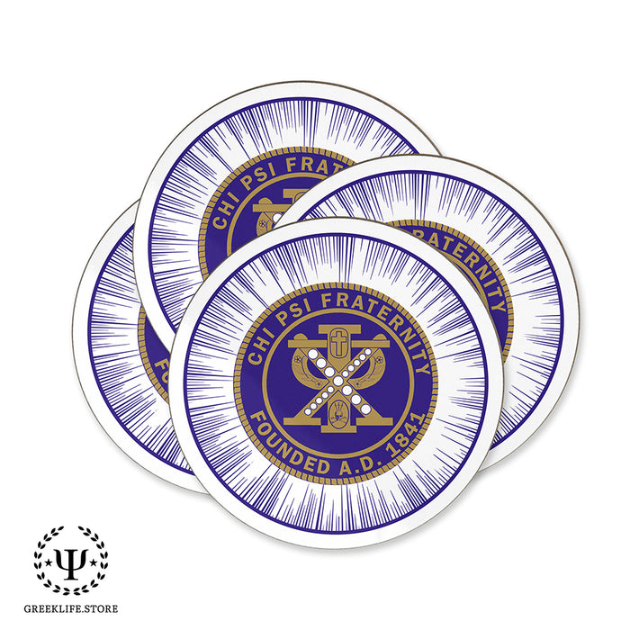 Chi Psi Beverage coaster round (Set of 4)