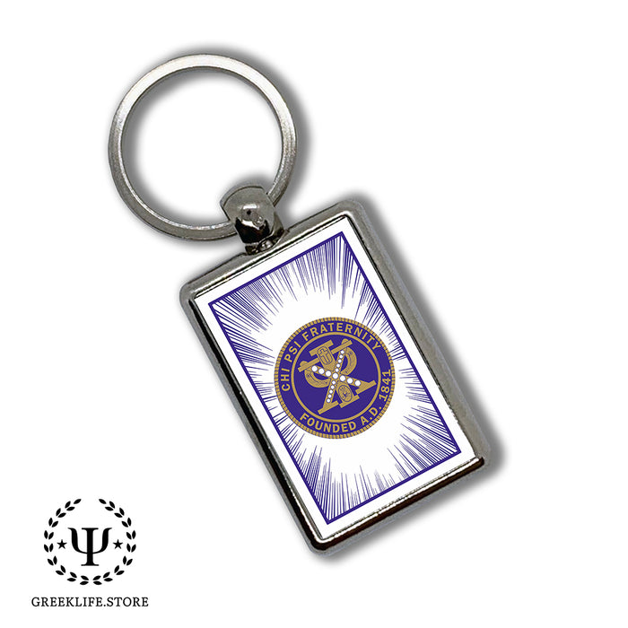 Chi Psi Keychain Rectangular