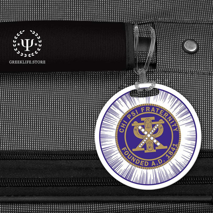 Chi Psi Luggage Bag Tag (round)