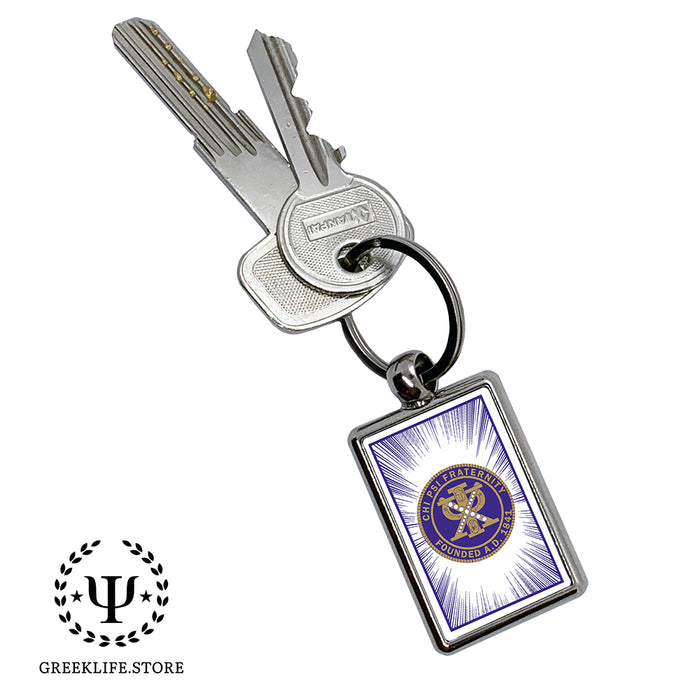 Chi Psi Keychain Rectangular