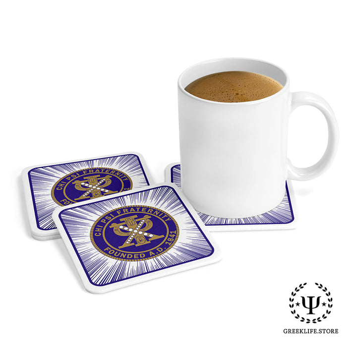 Chi Psi Beverage Coasters Square (Set of 4)