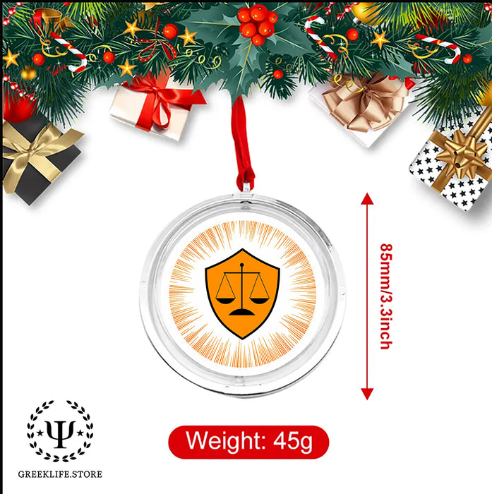 Phi Mu Delta Christmas Reversible Flat Round Ornament