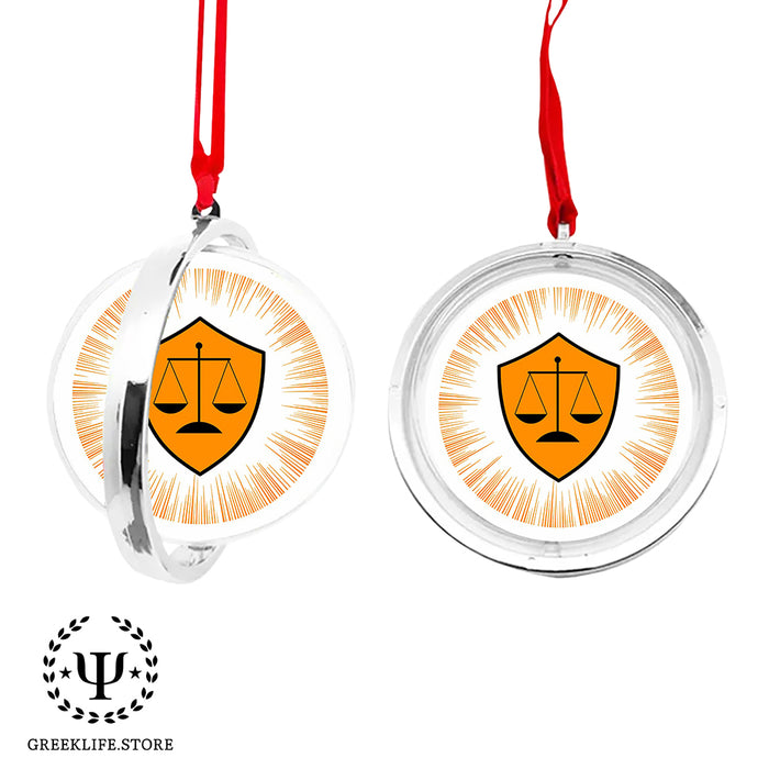 Phi Mu Delta Christmas Reversible Flat Round Ornament